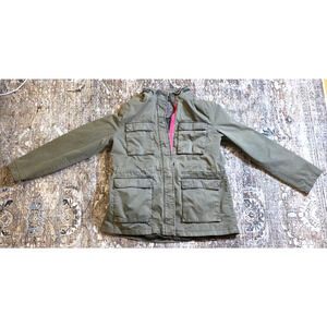 Levi’s Strauss Women’s Olive Green Parka Jacket Size L Lightweight Utility Coat
